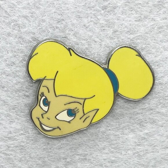 🔮 5/$25 Disney‎ Peter Pan Tinker Bell Face Pin - Picture 1 of 2